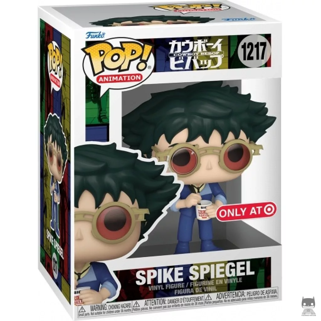 Spike Spiegel eating Noodles Funko Pop! figure in its box