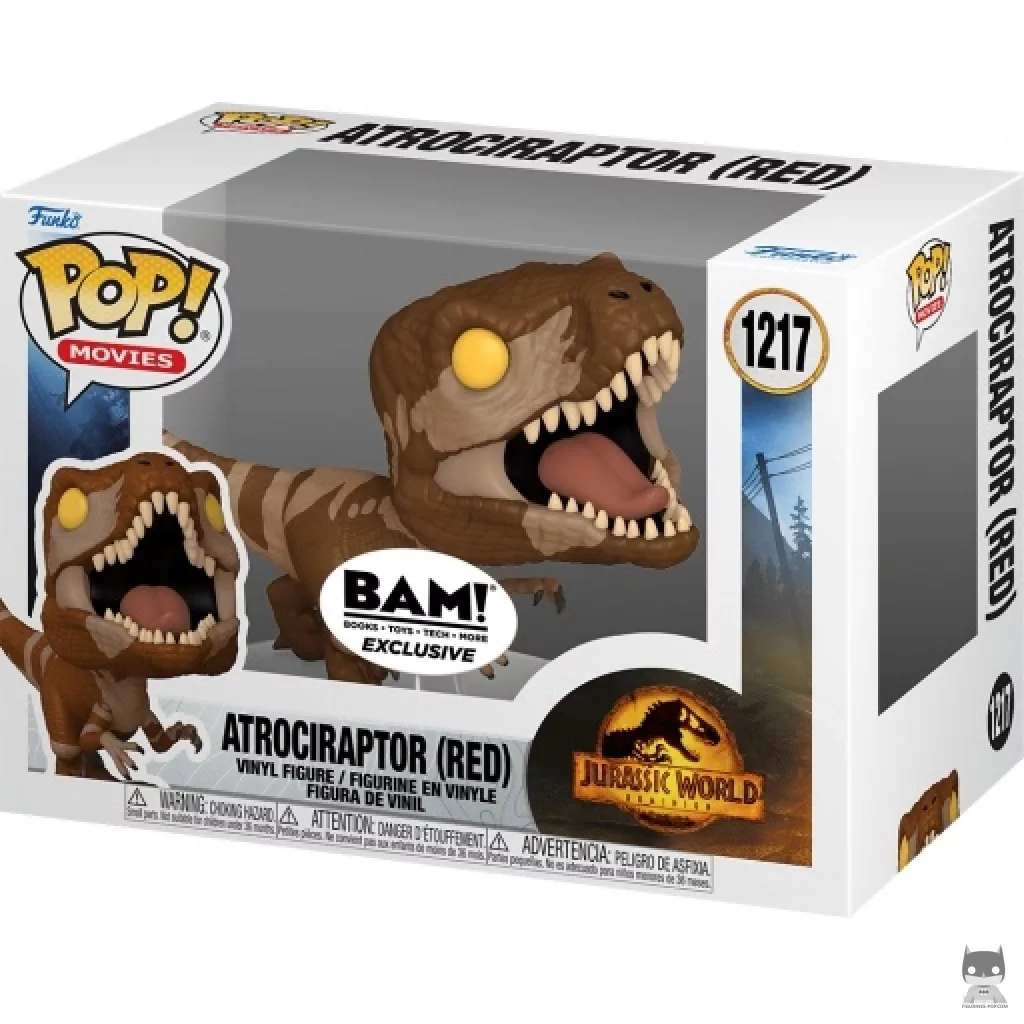 Atrociraptor (Red) Funko Pop! figure in its box