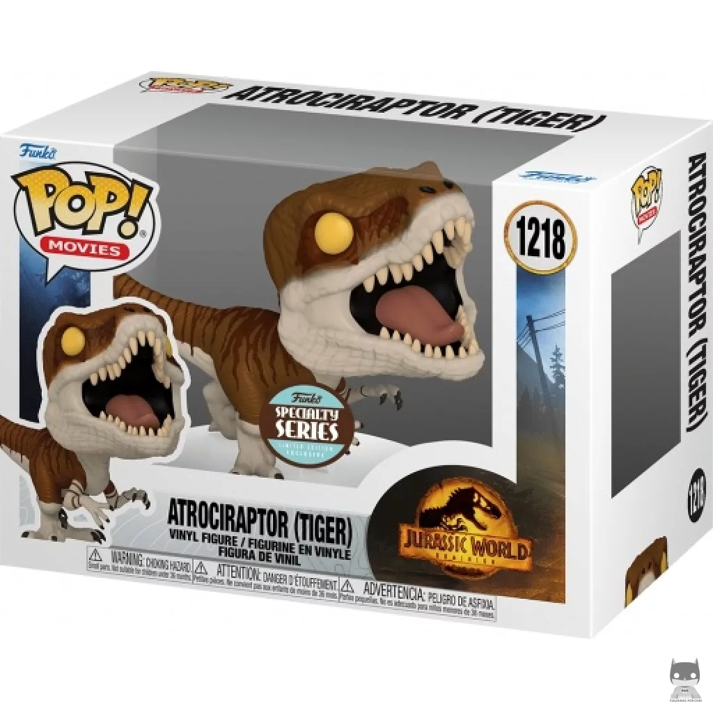Atrociraptor (Tiger) Funko Pop! figure in its box