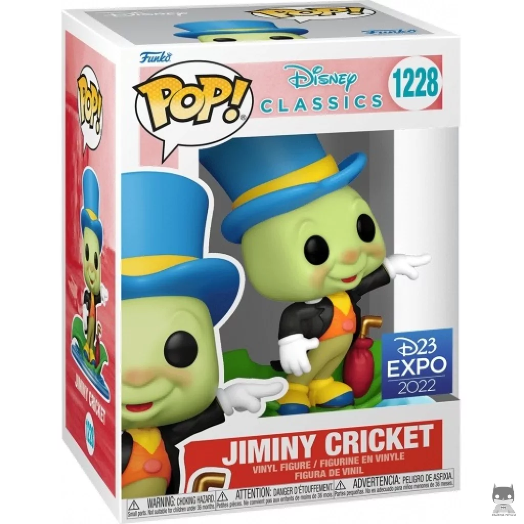 Jiminy Cricket on leaf Funko Pop! figure in its box