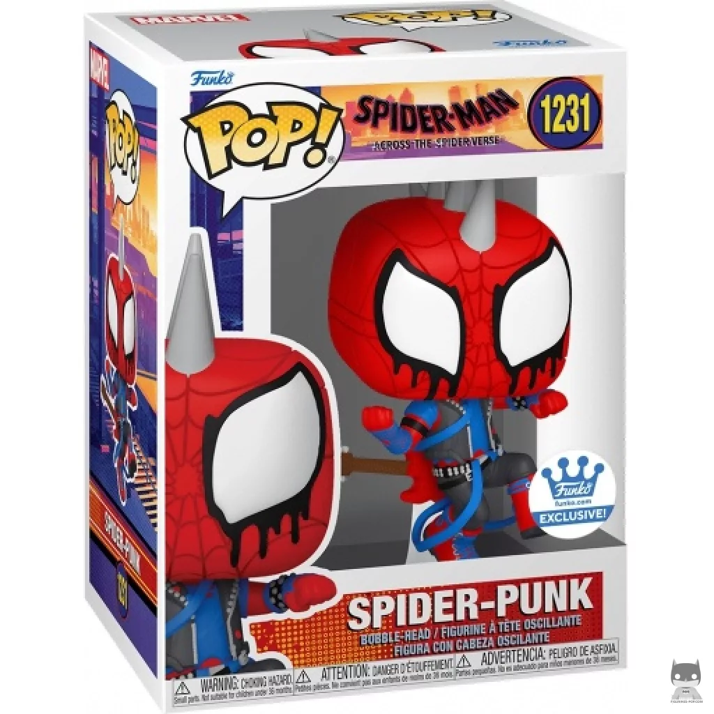 Spider-Punk Funko Pop! figure in its box