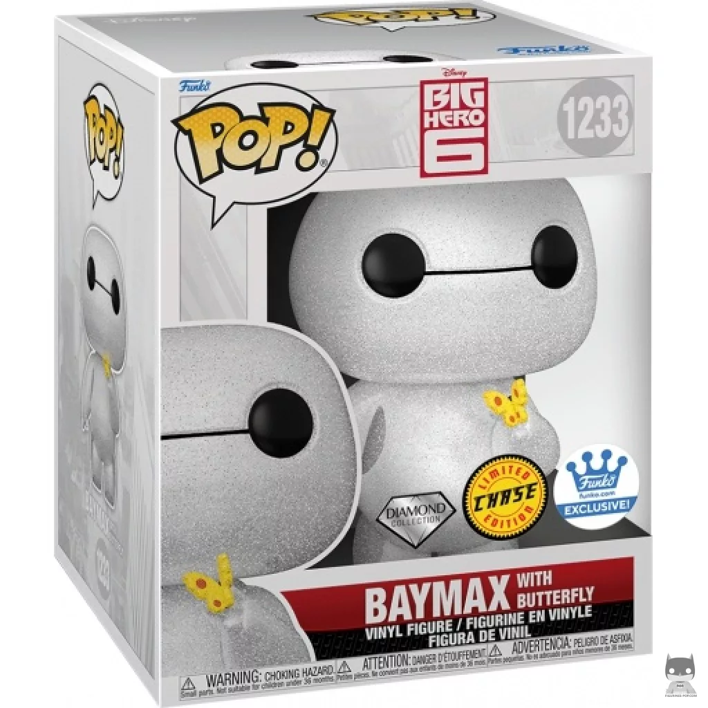 Baymax with Butterfly (Supersized & Chase) Funko Pop! figure in its box
