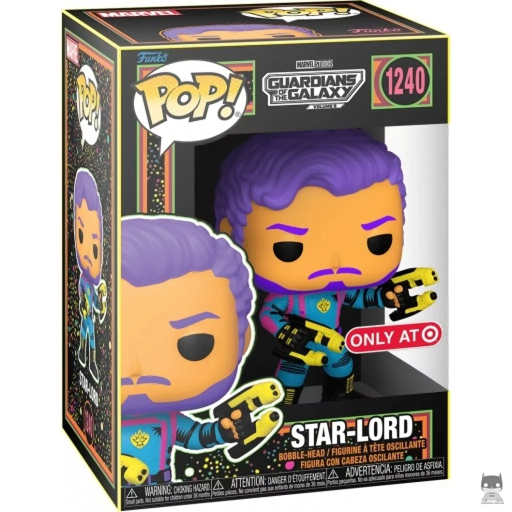 Star-Lord (Blacklight) Funko Pop! figure in its box
