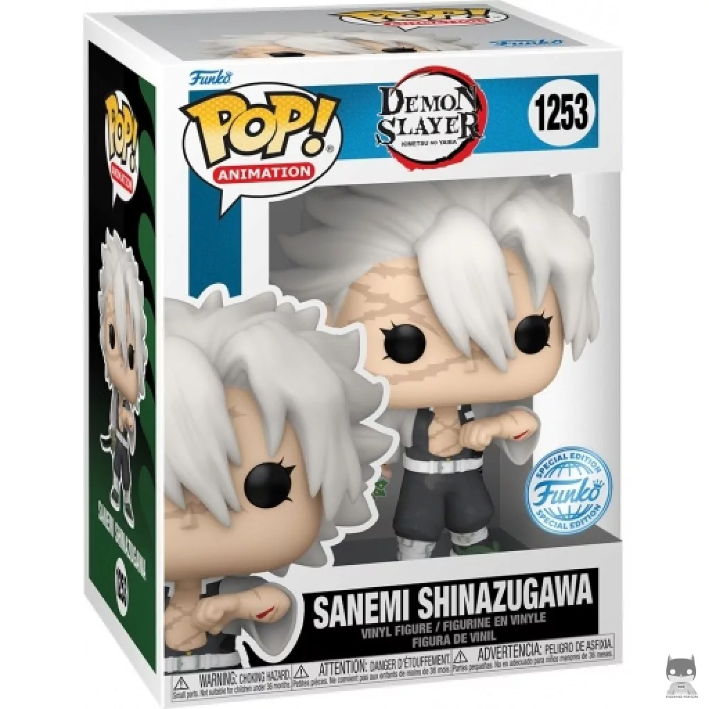 Sanemi Shinazugawa Funko Pop! figure in its box