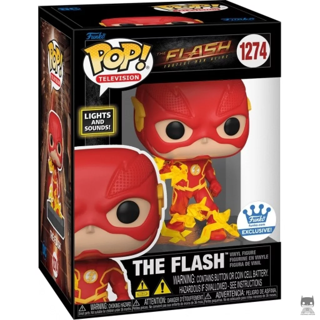 The Flash (Lights & Sound) Funko Pop! figure in its box