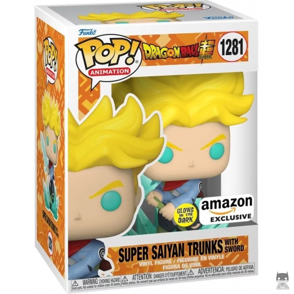 Super Saiyan Trunks With Sword (Glow in the Dark) Funko Pop! figure in its box
