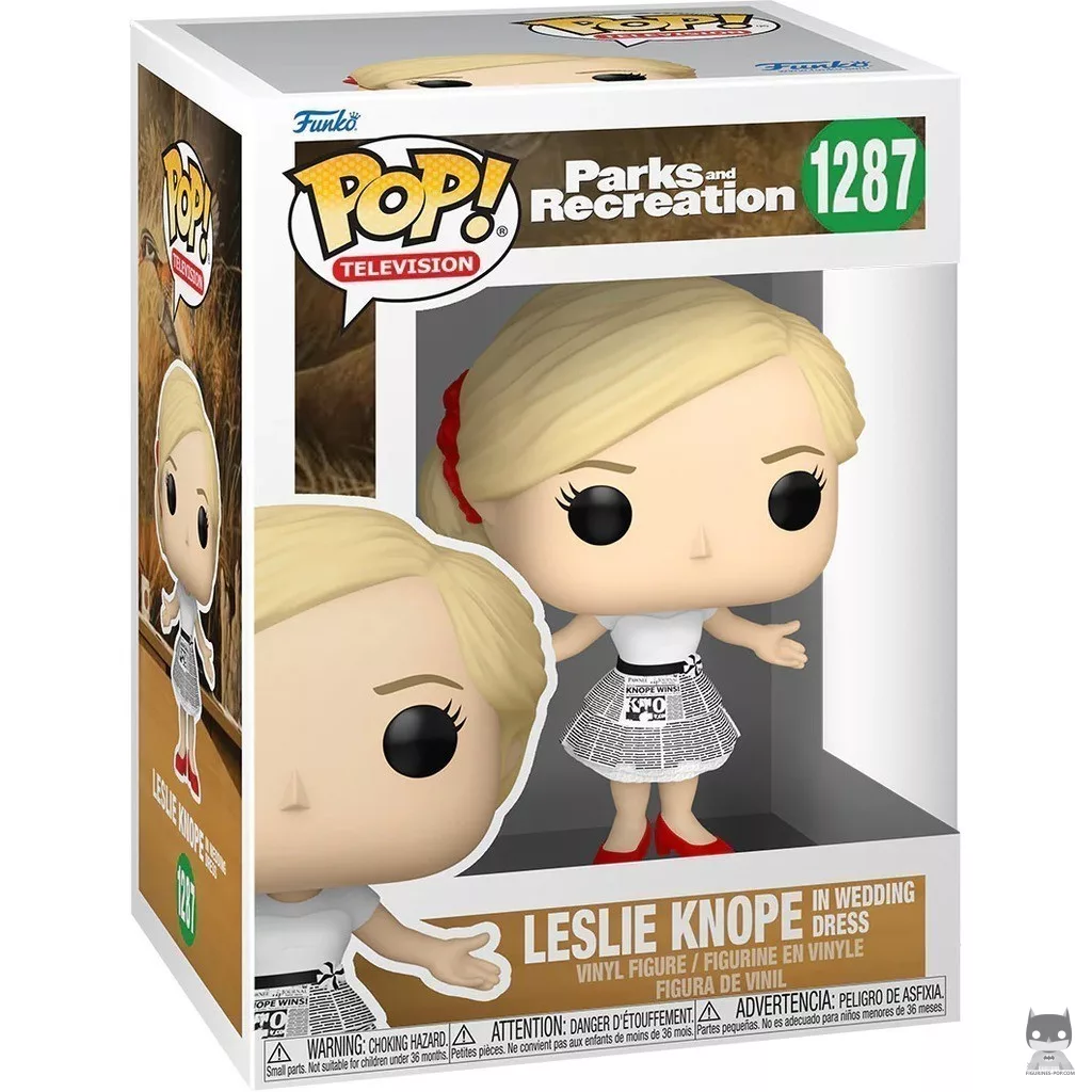 Leslie Knope in wedding dress Funko Pop! figure in its box