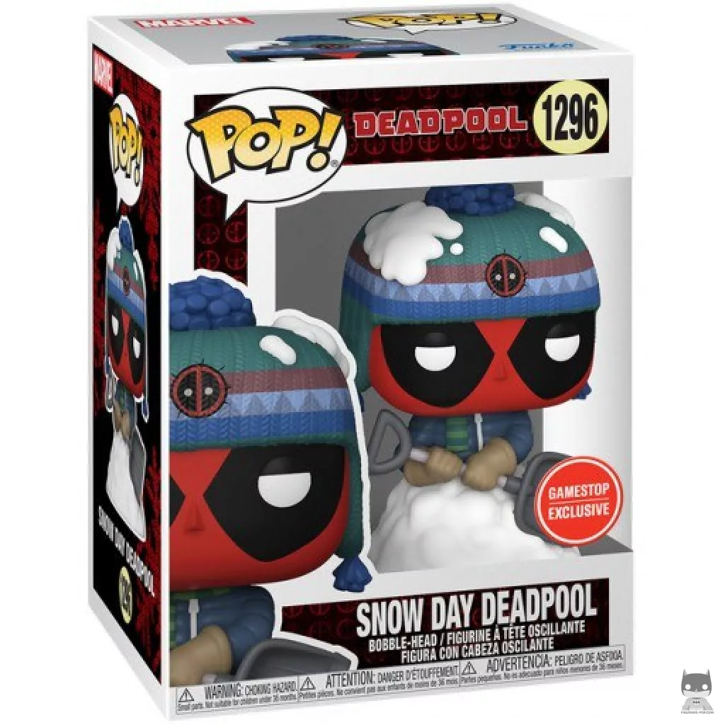 Snow Day Deadpool Funko Pop! figure in its box