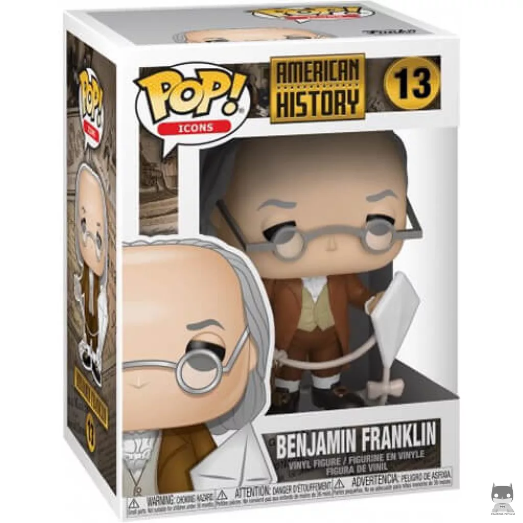 Benjamin Franklin Funko Pop! figure in its box