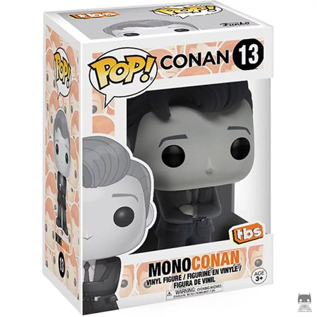 Conan O'Brien (Black & White) Funko Pop! figure in its box