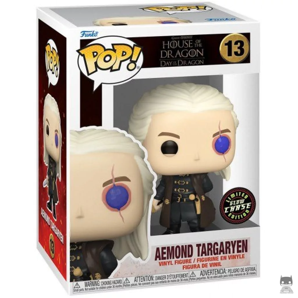 Aemond Targaryen (Chase & Glow in the Dark) Funko Pop! figure in its box