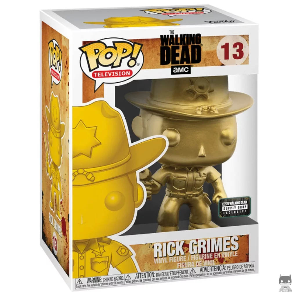 Rick Grimes as cop (Metallic) Funko Pop! figure in its box