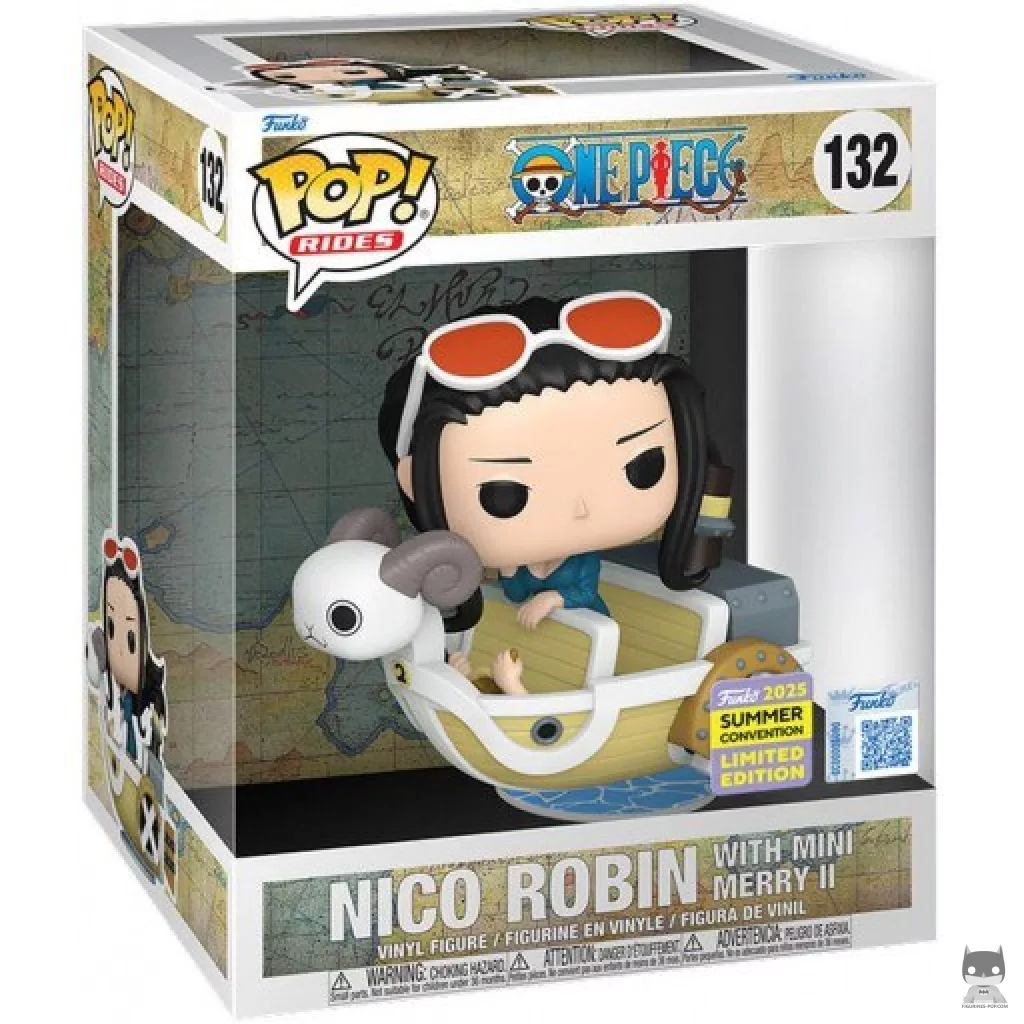 Nico Robin with Mini Merry II Funko Pop! figure in its box