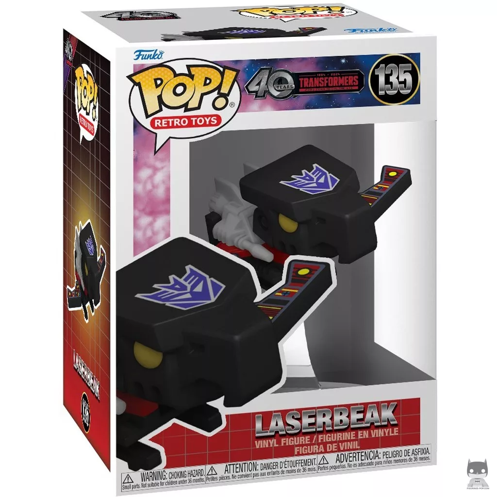 Laserbeak Funko Pop! figure in its box