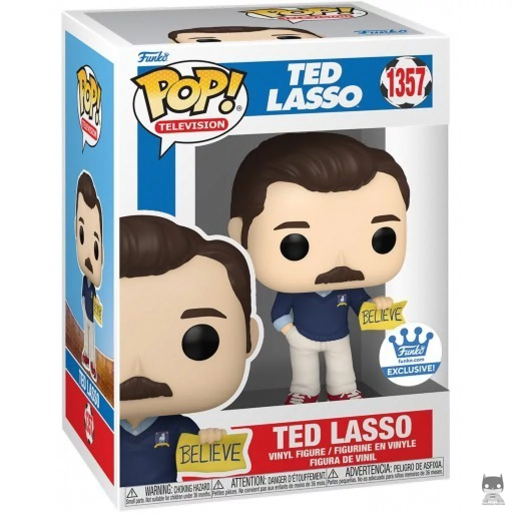 Ted Lasso (Believe) Funko Pop! figure in its box