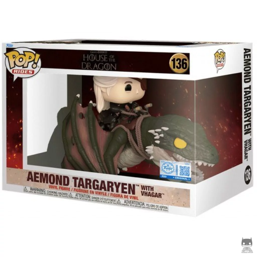 Aemond Targaryen with Vhagar Funko Pop! figure in its box