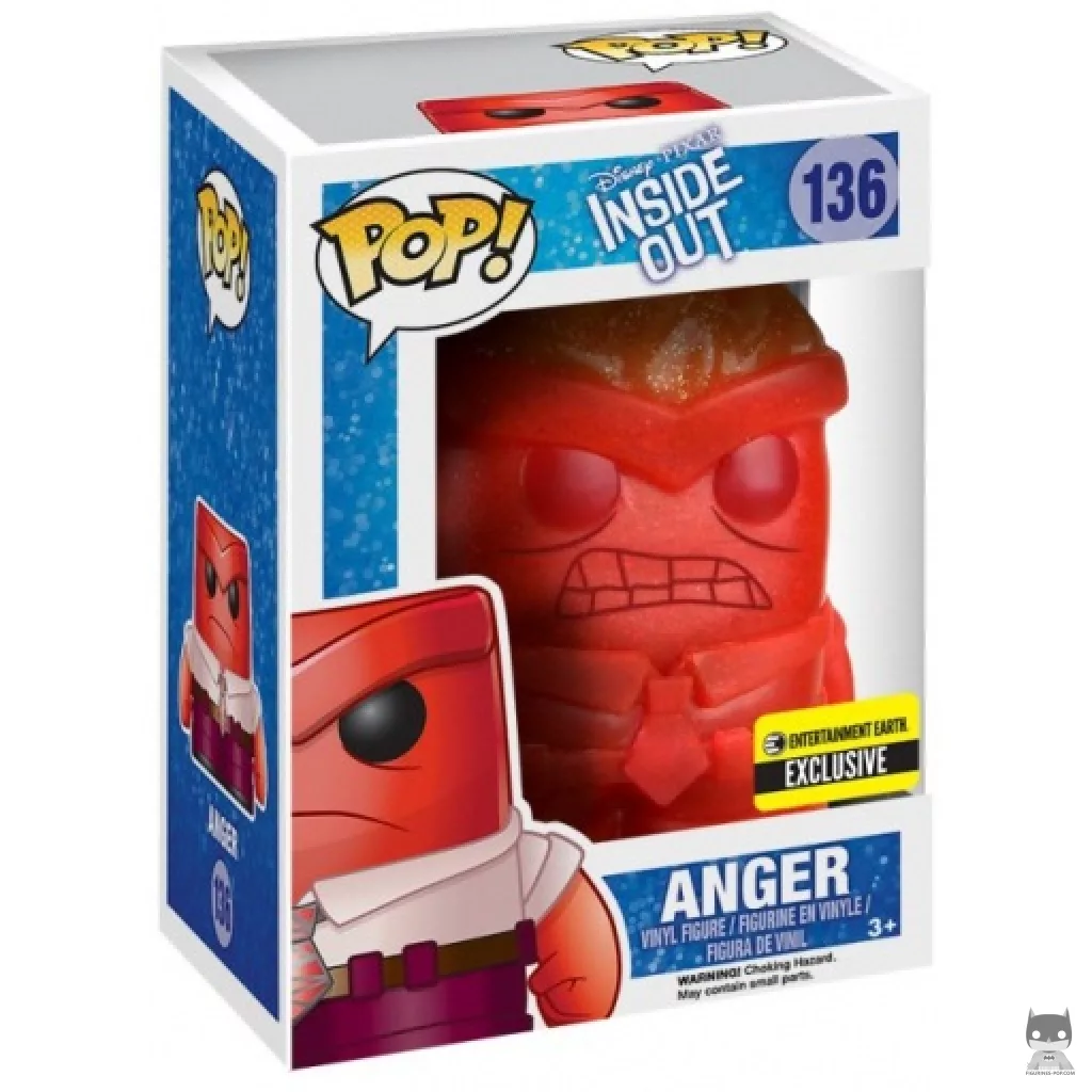 Anger with Flames (Glitter) Funko Pop! figure in its box