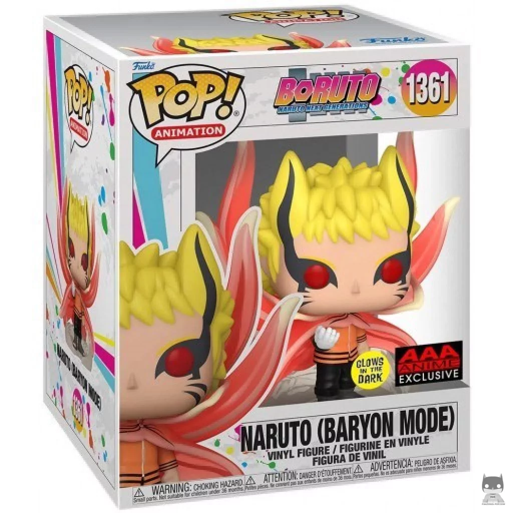 Naruto (Baryon Mode) (Supersized & Glow in the Dark) Funko Pop! figure in its box