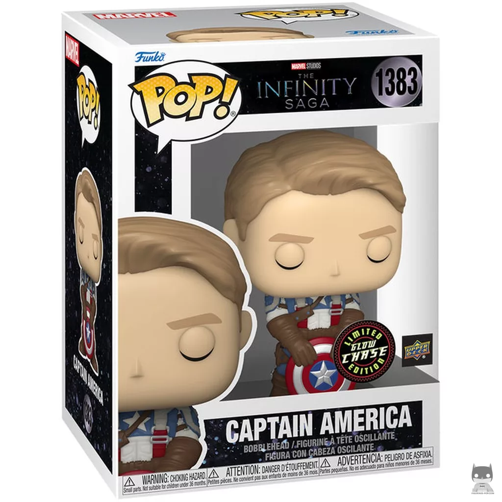 Captain America (Chase & Glow in the Dark) Funko Pop! figure in its box