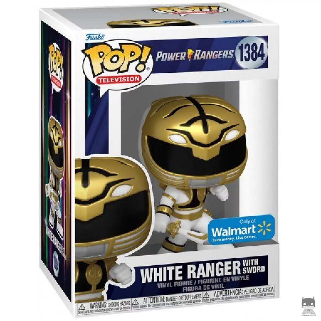 White Ranger with Sword Funko Pop! figure in its box