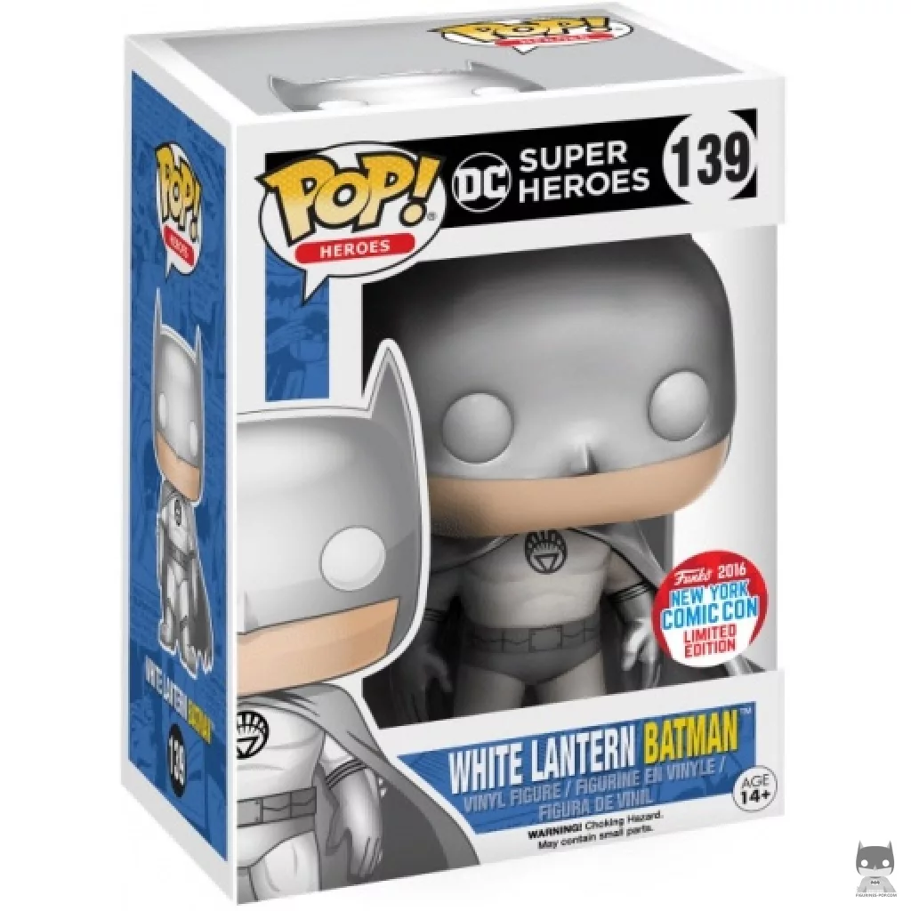 White Lantern Batman (Silver) Funko Pop! figure in its box