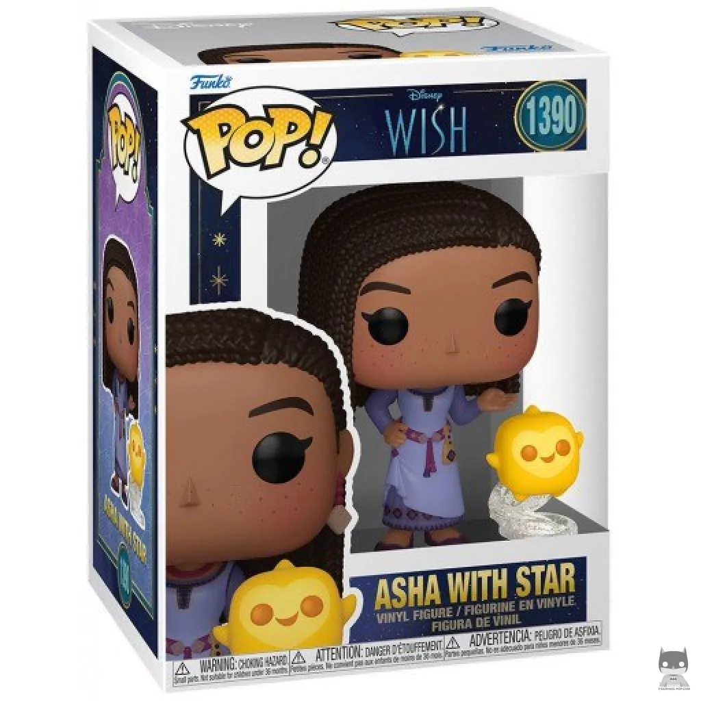 Asha with Star Funko Pop! figure in its box
