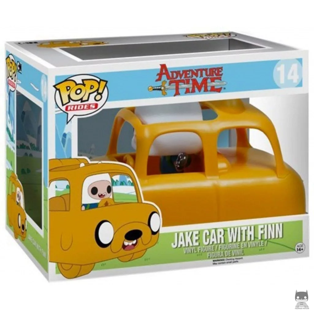Jake Car with Finn Funko Pop! figure in its box
