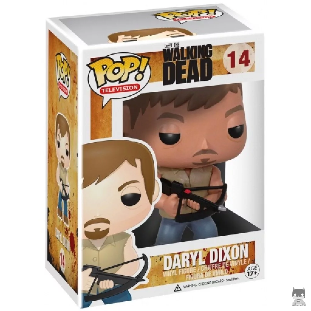 Daryl Dixon with crossbow Funko Pop! figure in its box