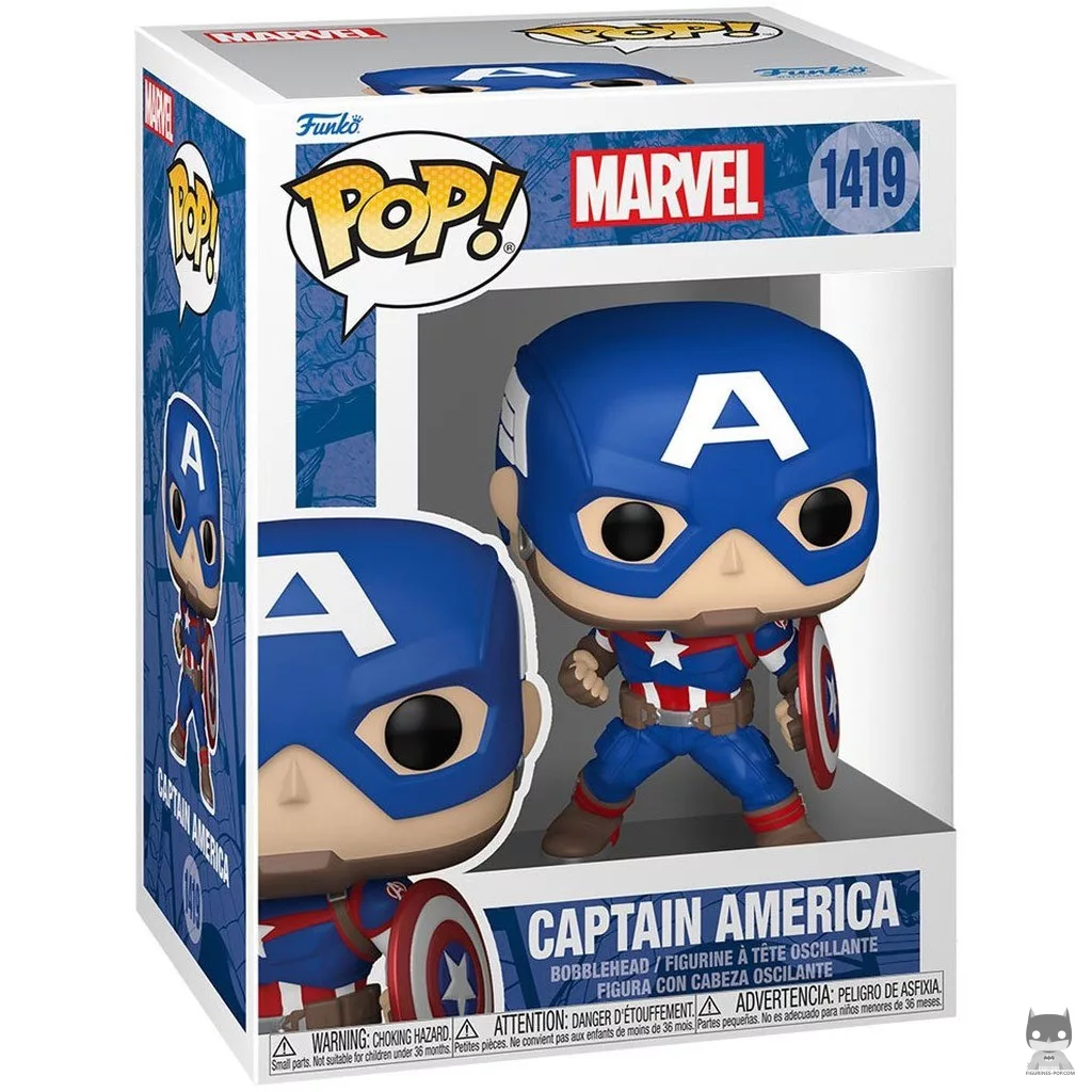 Captain America (Marvel New Classics) Funko Pop! figure in its box
