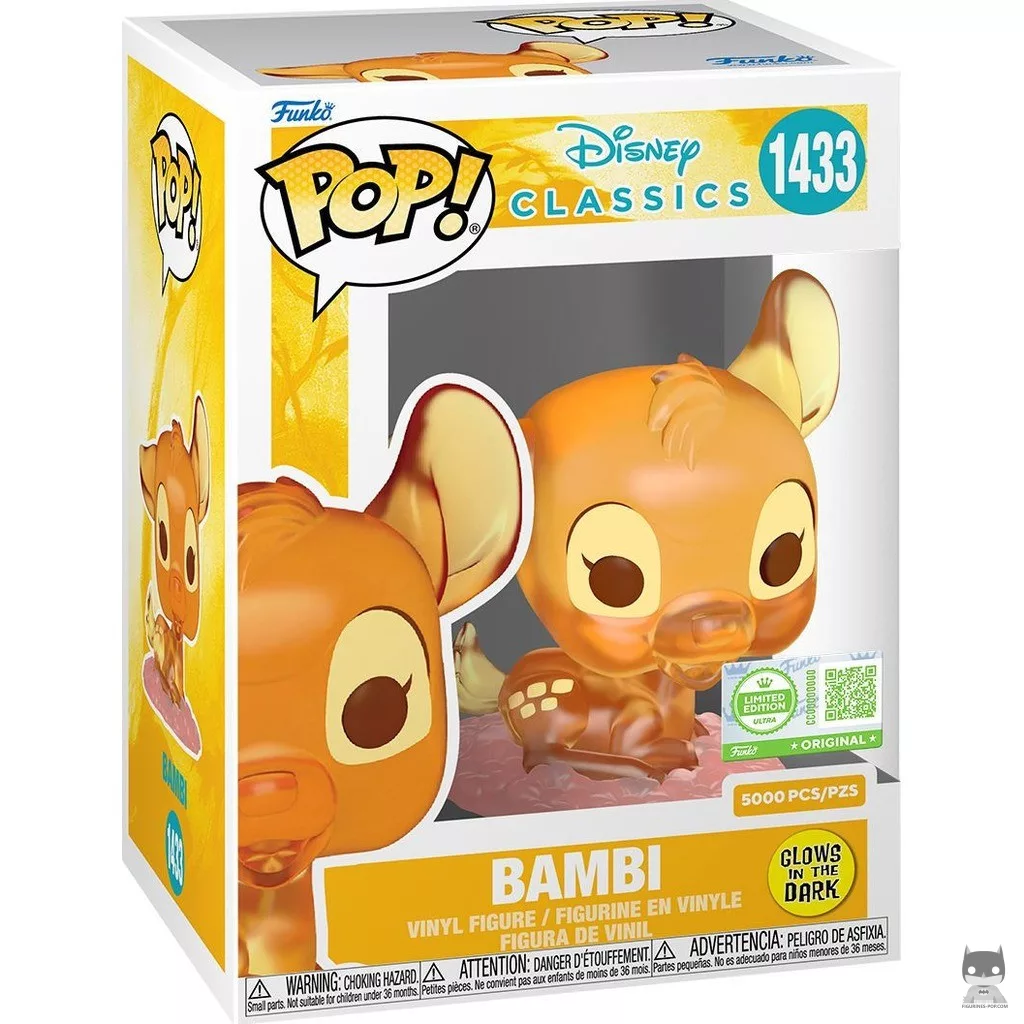 Bambi (Translucent & Glow in the Dark) Funko Pop! figure in its box