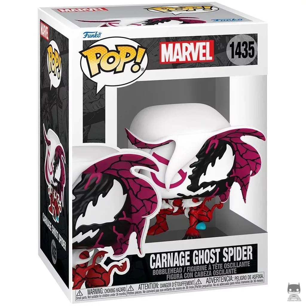 Carnage Ghost Spider Funko Pop! figure in its box