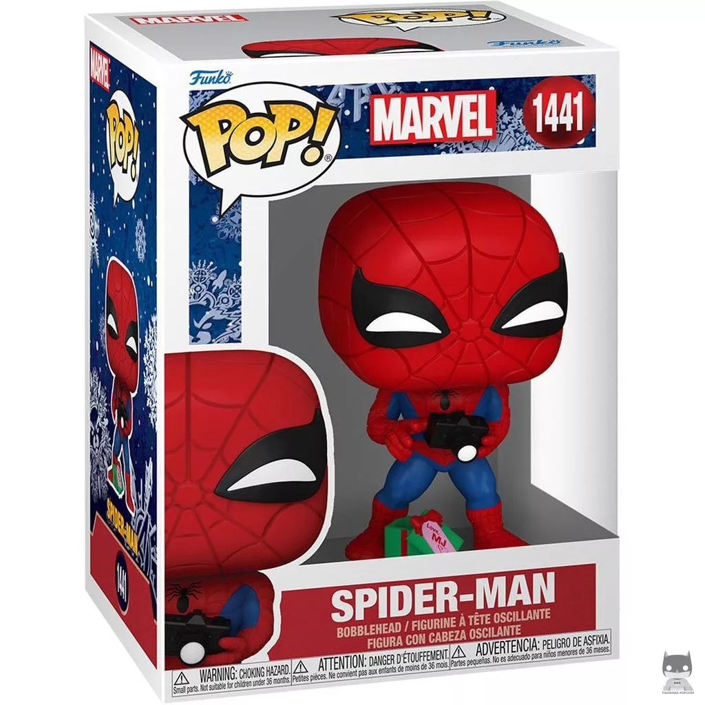Spider-Man (Holiday) Funko Pop! figure in its box