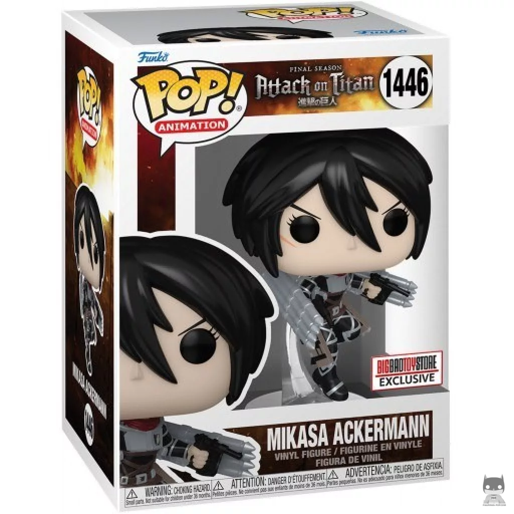 Mikasa Ackermann (Metallic) Funko Pop! figure in its box