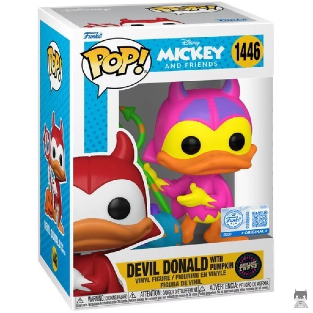 Devil Donald with Pumpkin (Chase & Black Light) Funko Pop! figure in its box