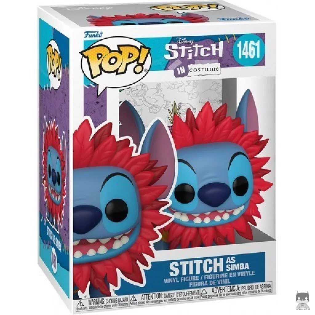 Stitch as Simba Funko Pop! figure in its box