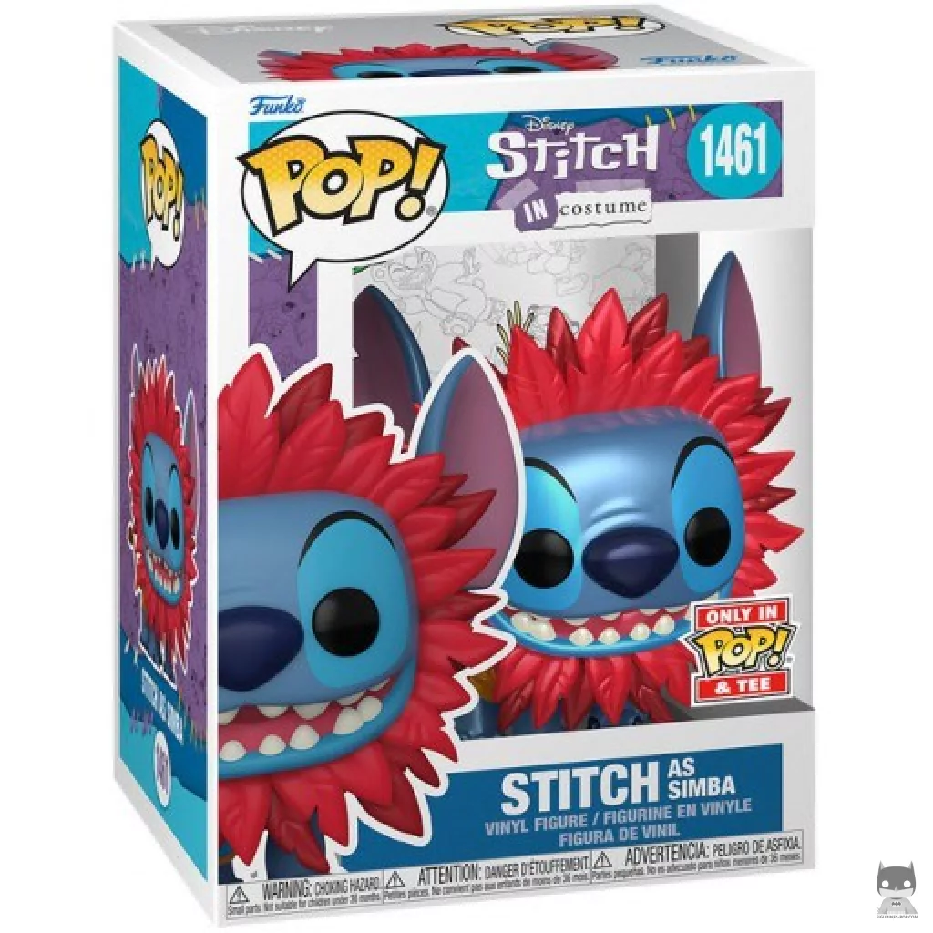Stitch as Simba (Metallic) Funko Pop! figure in its box
