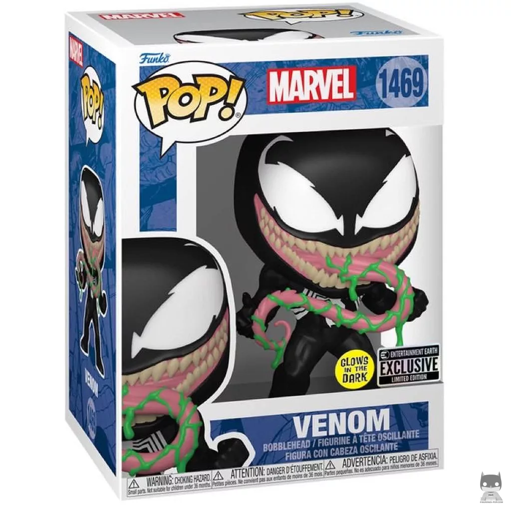 Venom with ooze (Glow in the Dark) Funko Pop! figure in its box