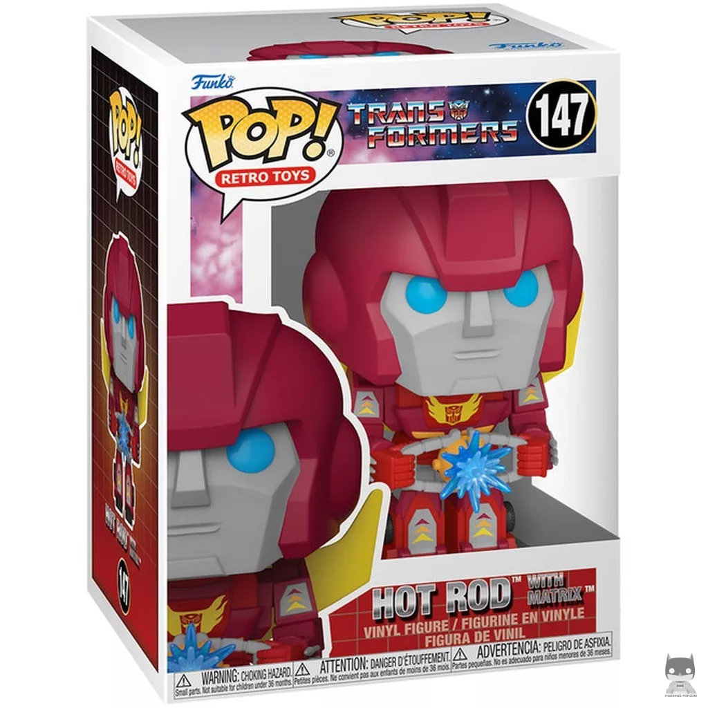 Hot Rod with Matrix Funko Pop! figure in its box