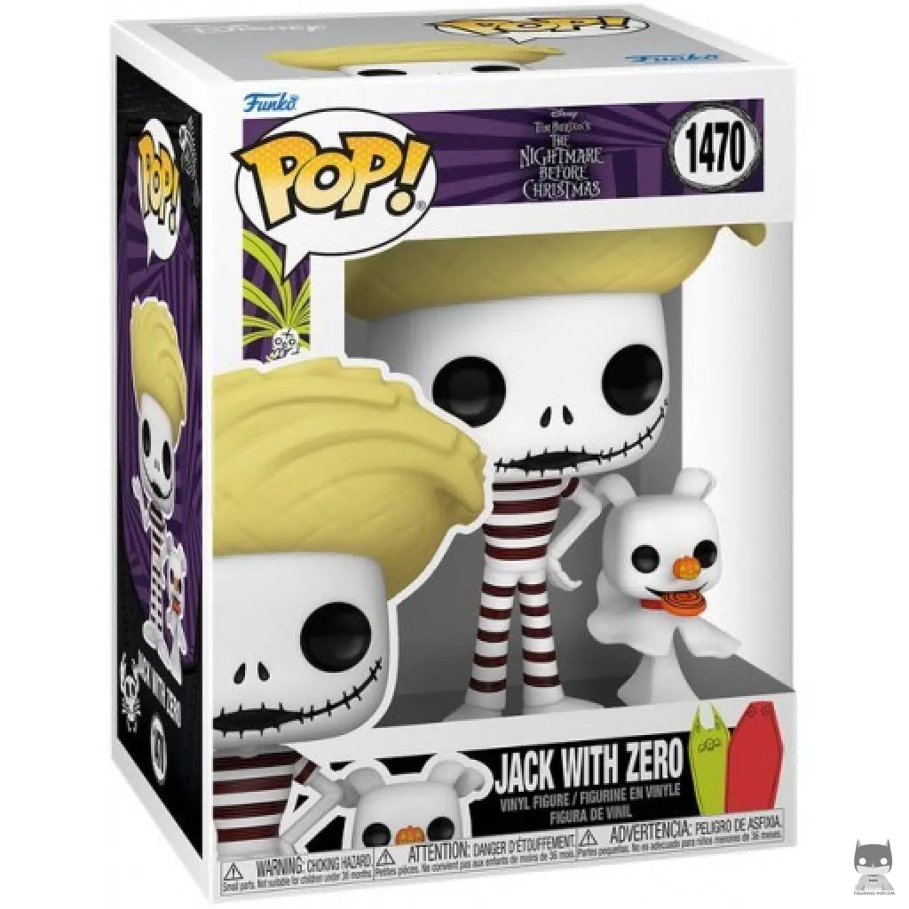 Jack with Zero (Beach) Funko Pop! figure in its box