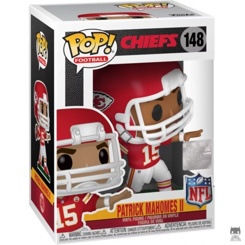 Patrick Mahomes Funko Pop! figure in its box