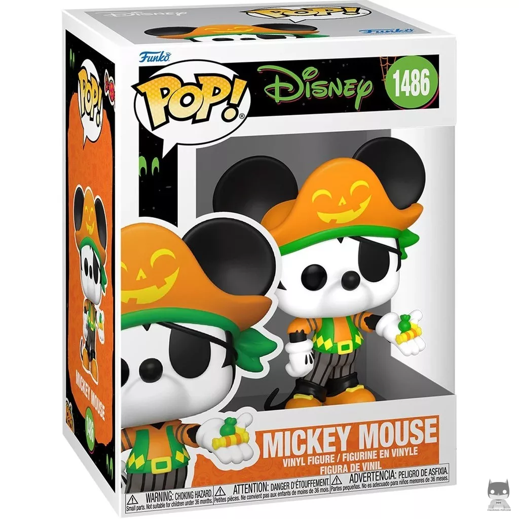Mickey Mouse in pirate costume Funko Pop! figure in its box