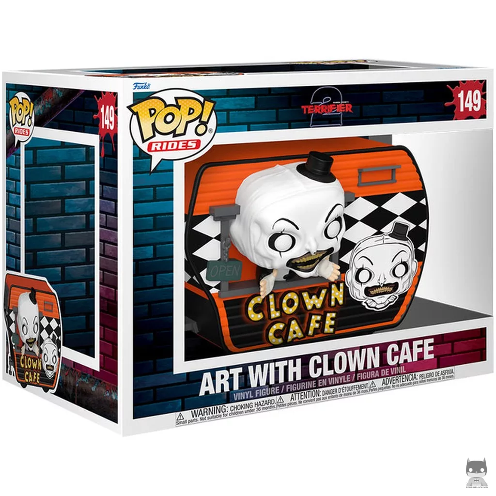 Art with Clown Cafe Funko Pop! figure in its box