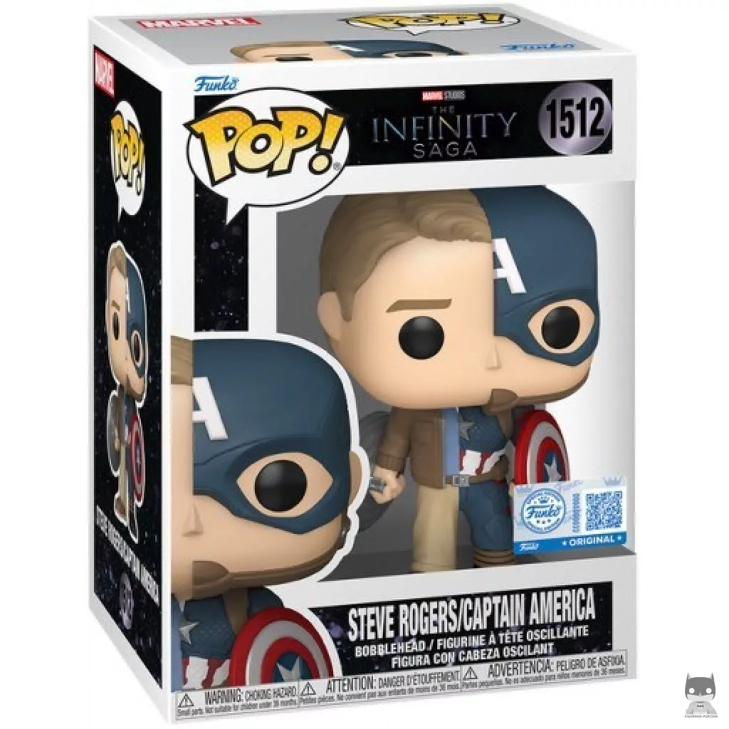 Steve Rogers / Captain America Funko Pop! figure in its box