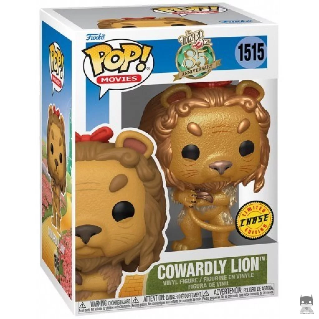 Cowardly Lion (Chase & Metallic) Funko Pop! figure in its box