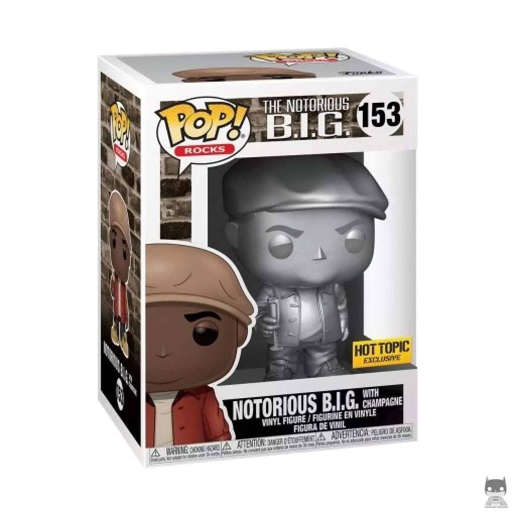 Notorious B.I.G with Champagne (Metallic) Funko Pop! figure in its box