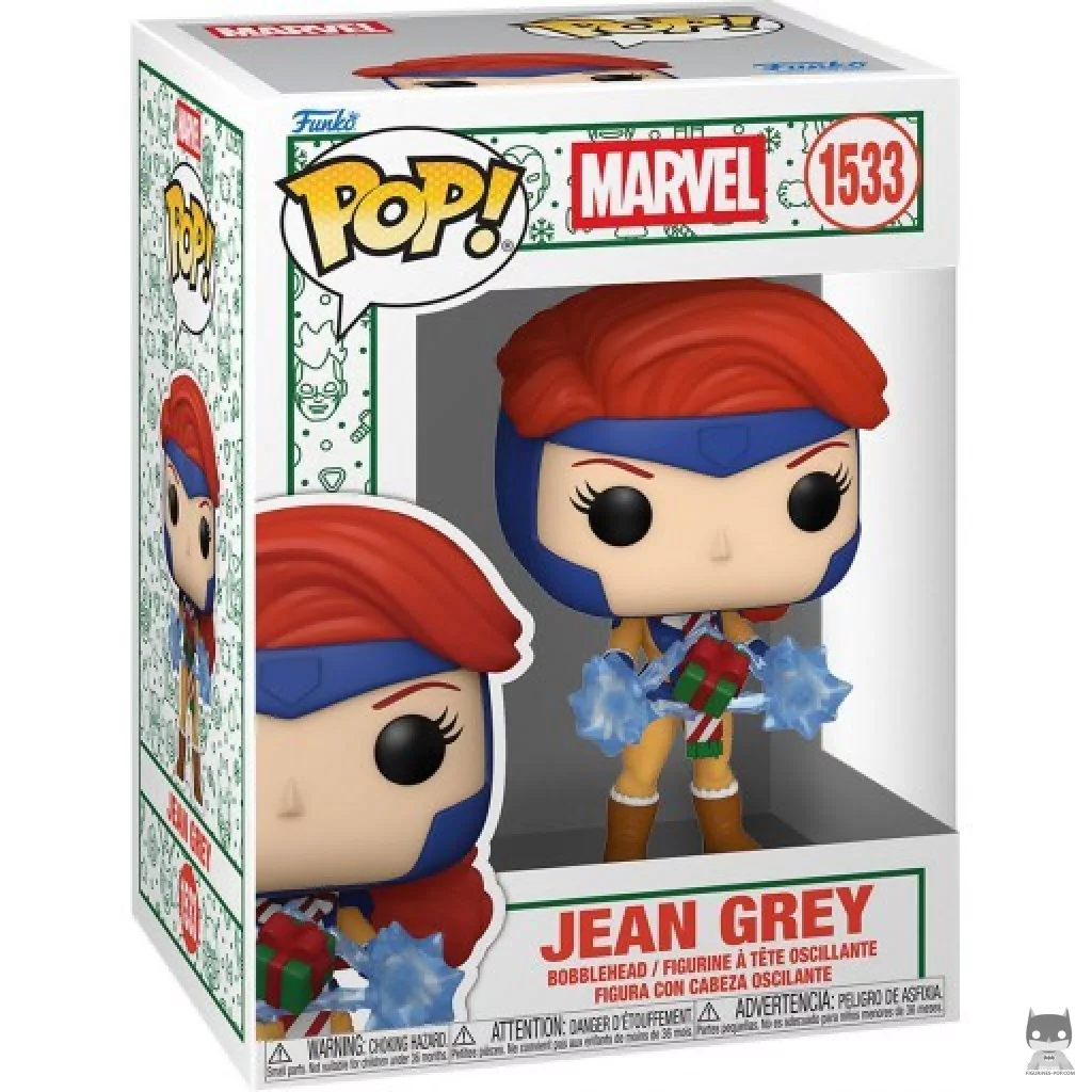 Jean Grey (Holiday) Funko Pop! figure in its box