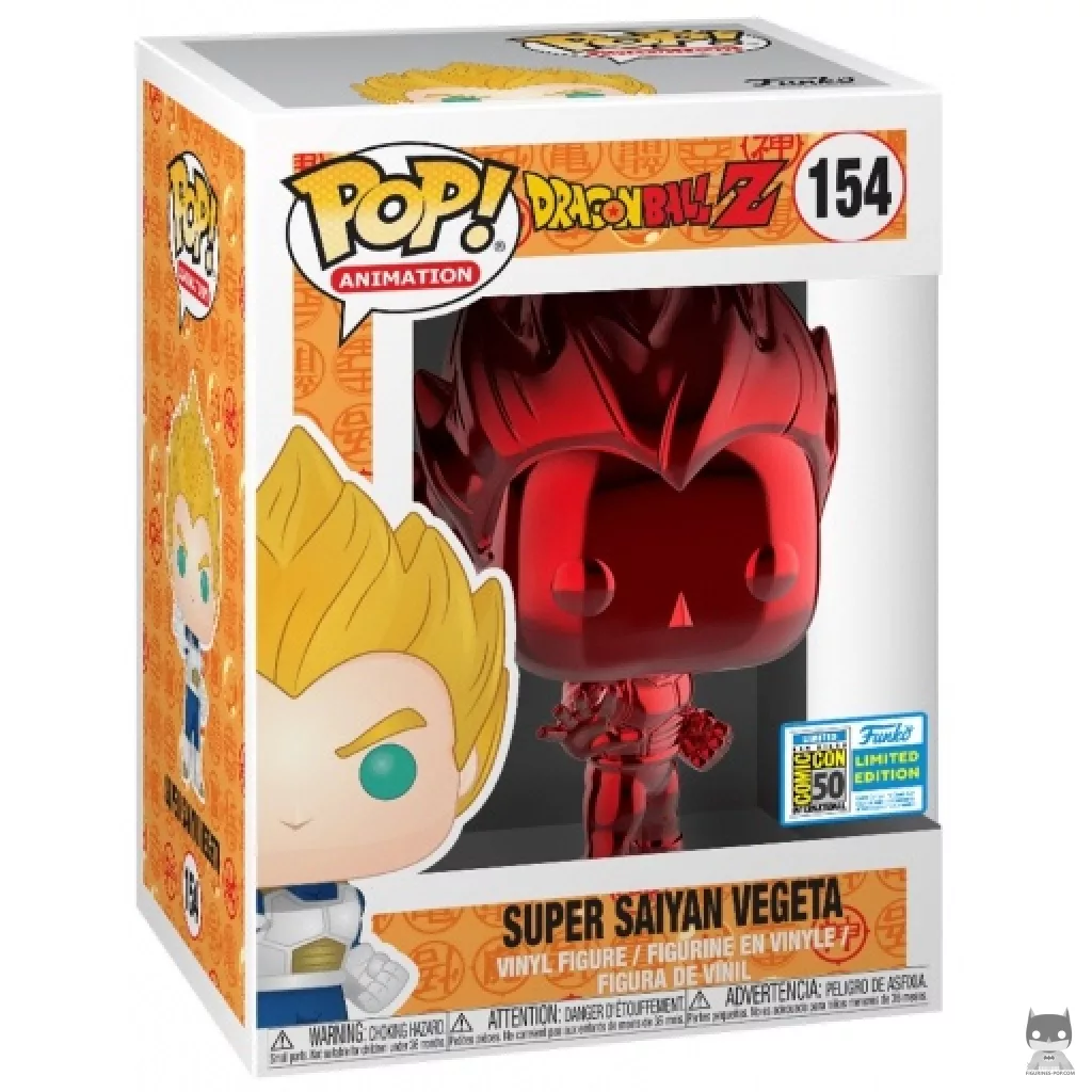 Super Saiyan Vegeta (Chrome Red) Funko Pop! figure in its box