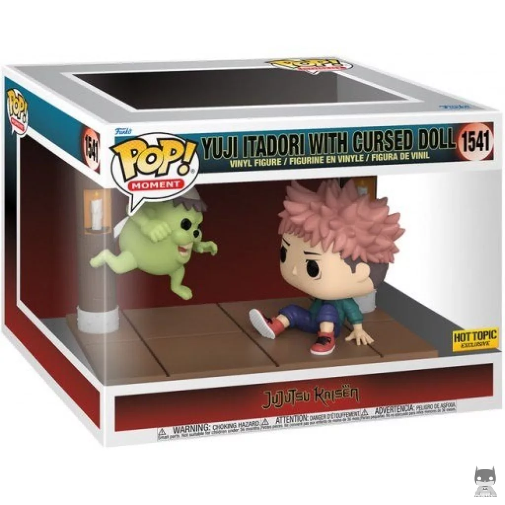 Yuji Itadori with Cursed Doll Funko Pop! figure in its box