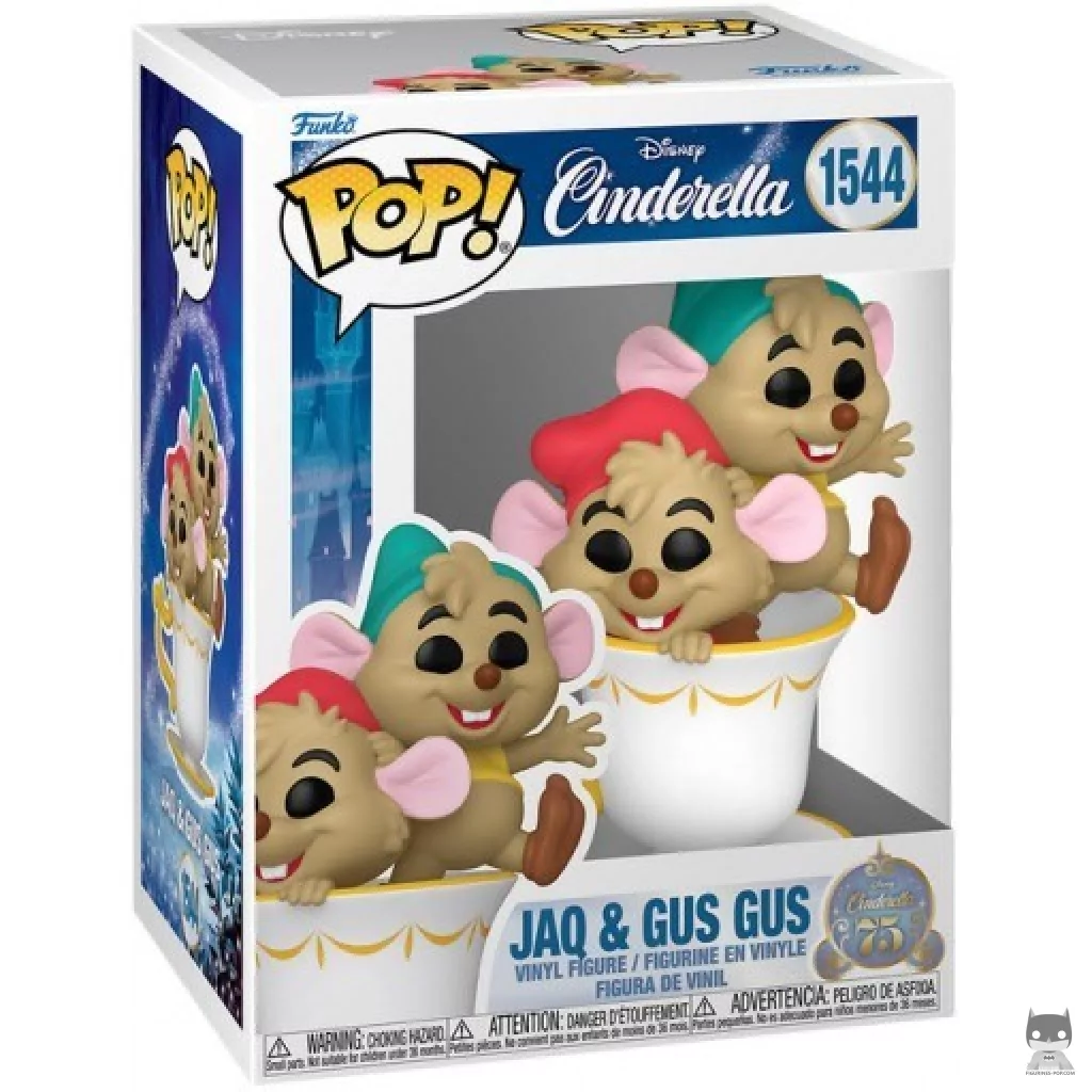 Jaq & Gus in Cup Funko Pop! figure in its box