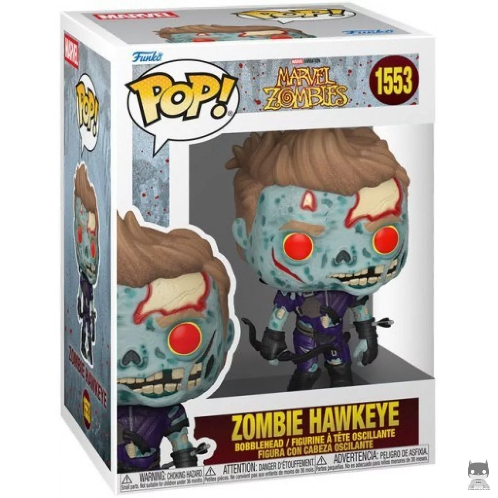 Zombie Hawkeye Funko Pop! figure in its box